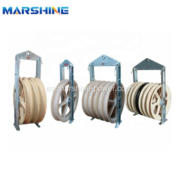 Bloque de cadena de cables de polea de ruedas de gran diámetro